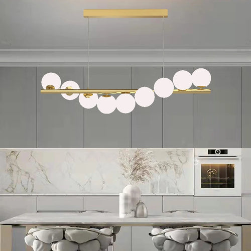 Creative glass chandelier with adjustable wire for bar and restaurant - vue 4 sur 9