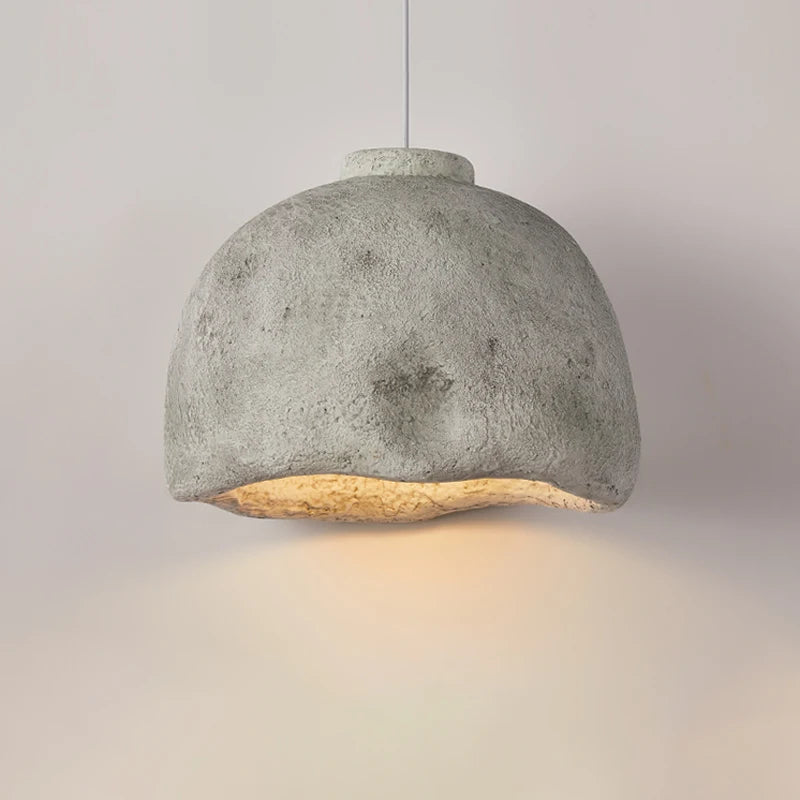Nordic wabi-sabi LED pendant light for dining, bar, loft or bedroom - vue 4 sur 15