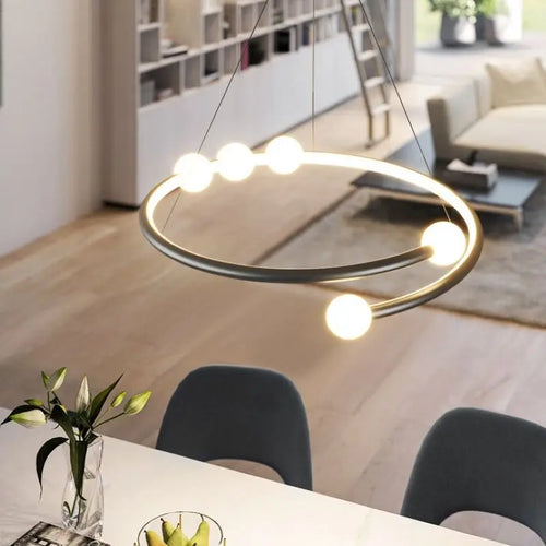 Minimalist designer glass chandelier for modern lighting - vue 4 sur 10