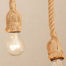 Retro industrial loft pendant light in hemp rope with edison bulb
