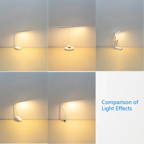 Foldable gooseneck touch LED desk lamp with eye protection - vue 3 sur 13