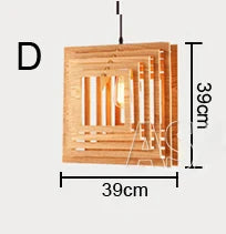 Modern wood pendant light nordic water drop style decorative ideal for lofts - vue 10 sur 11