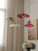 Modern Japanese sunflower glass pendant light decorative