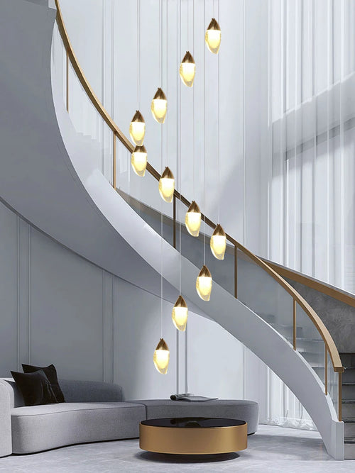 Luxury designer crystal chandelier for modern lighting - vue 2 sur 14