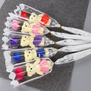 Soap rose bouquet with teddy bear for birthdays and valentine's day