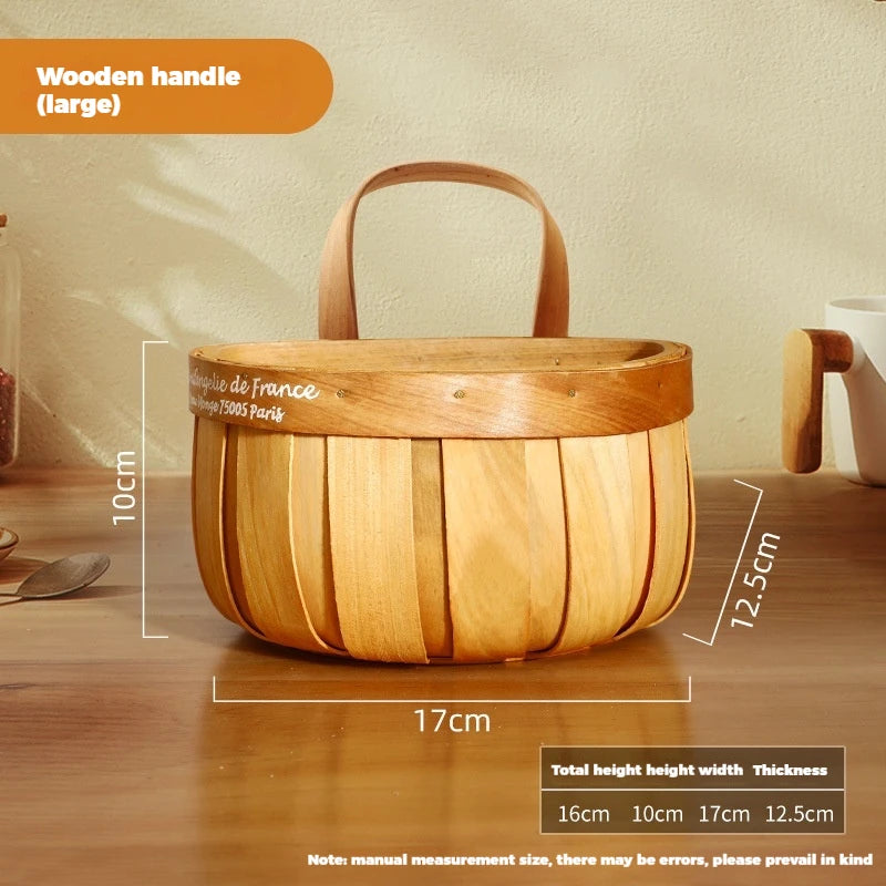 Kitchen Organizer Basket for Ginger Garlic and Onion Storage, Wall Hanging, Cute Small Basket, Storage Box - vue 7 sur 9