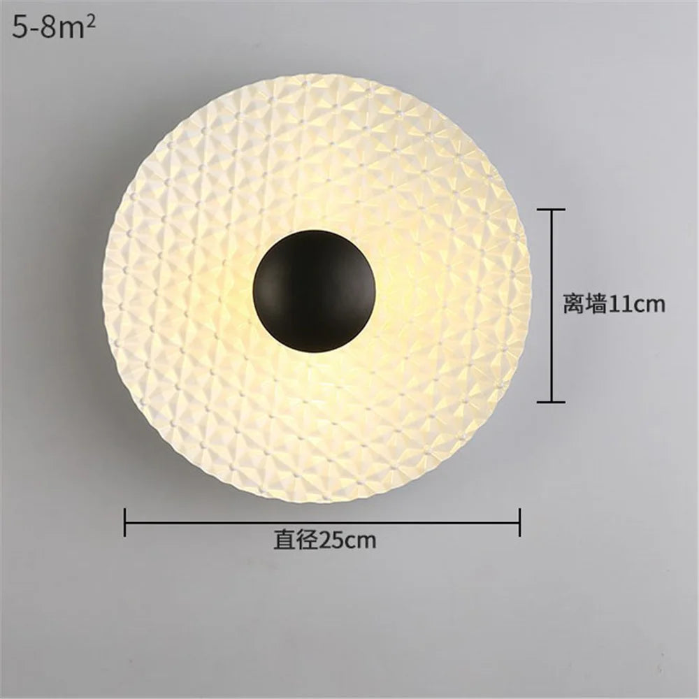 Nordic round metal LED wall light for modern interiors - vue 13 sur 23