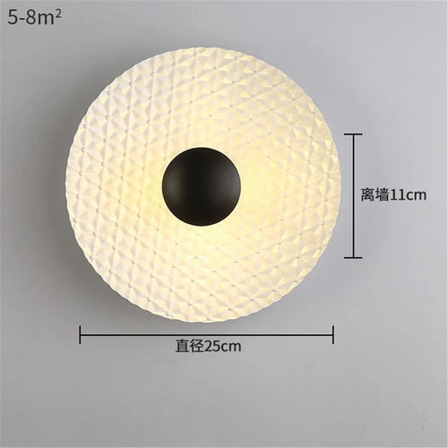 Nordic round metal LED wall light for modern interiors - vue 14 sur 23