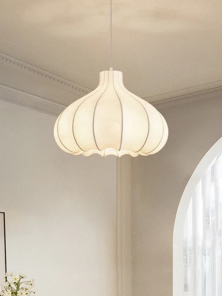 Japanese onion silk chandelier wabi sabi style for elegant interiors