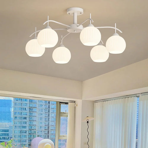 Nordic minimalist LED glass pendant chandelier Sandyha - vue 4 sur 9