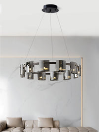 Modern glass chandelier for elegant designer lighting