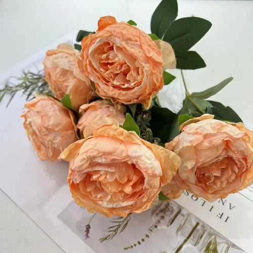 Artificial peony bouquet for weddings and home decor - vue 10 sur 13