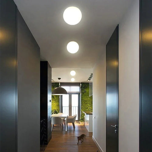 Modern glass ceiling light for elegant interior decor - vue 5 sur 11