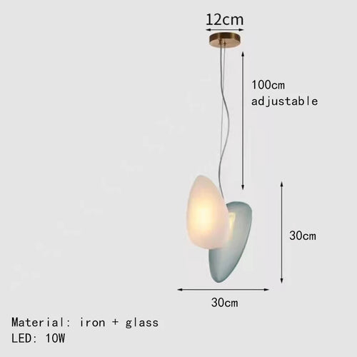 Modern glass LED pendant light with adjustable cable for indoor decor - vue 25 sur 28