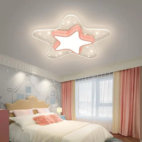 Starry sky ceiling light for children's bedroom nordic warm decor - vue 3 sur 12