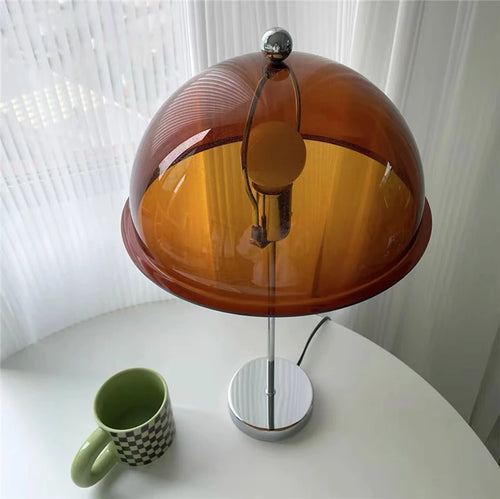 Retro LED floor lamp in acrylic with colourful nordic lampshade - vue 22 sur 22