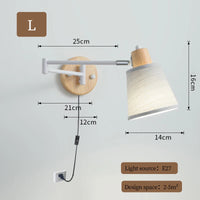 Modern telescopic wall light foldable minimalist reading lamp