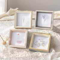 Decorative nordic style square resin photo frame for wall hanging
