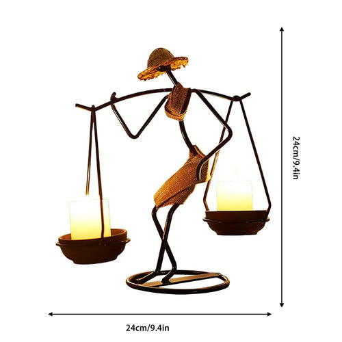 Creative iron candle holder for wedding and Christmas decoration - vue 16 sur 22