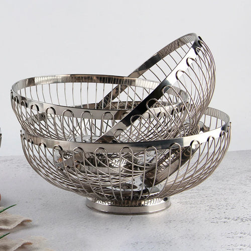 Stainless steel fruit basket for fresh vegetables and storage