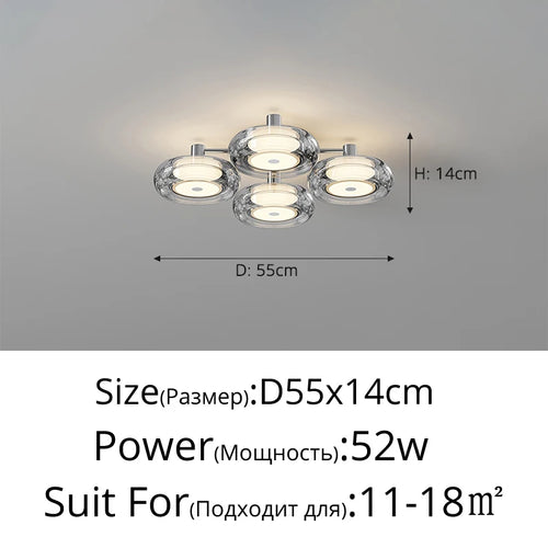 Modern Italian designer ceiling light luxury minimalist indoor lighting - vue 11 sur 12
