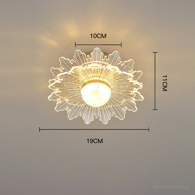 Modern nordic LED ceiling light for indoors and balcony - vue 8 sur 13