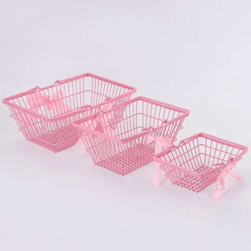 mini iron basket for storing jewelry and cosmetics