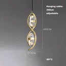 Art deco crystal glass pendant light with LED lighting