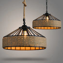Vintage sisal pendant light with creative lighting and elegant weaving