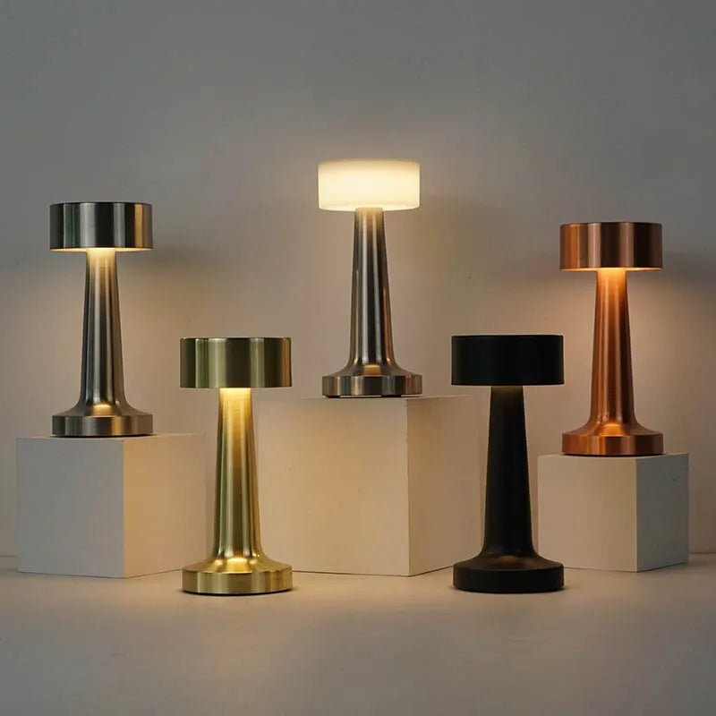 Retro rechargeable LED table lamp with touch sensor - vue 2 sur 9