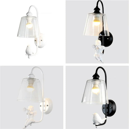 Modern resin decorative angel wall light - vue 2 sur 12