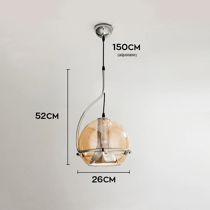 Retro small pendant light for living room, luxury creative nostalgic office and bedroom pendant