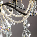 Modern crystal chandelier with pearls and LED lighting