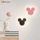 modern mickey wall light for kids home decor