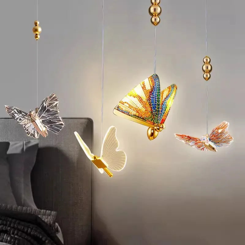 Creative butterfly chandelier light for children's room