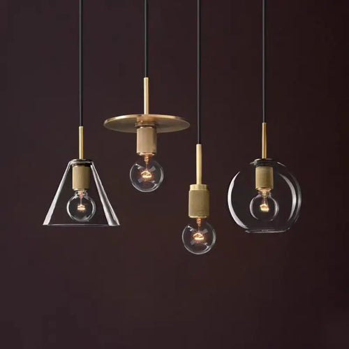Minimalist nordic copper chandelier luxury design for modern interiors - vue 4 sur 12