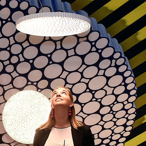 Minimalist honeycomb LED ceiling light, creative and elegant - vue 7 sur 12