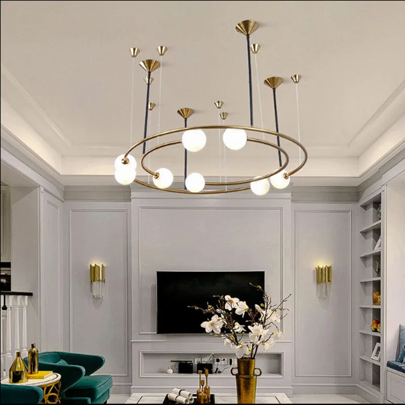 Designer glass pendant light for modern interior decor