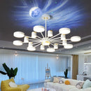 Luxury crystal aurora borealis LED chandelier ceiling pendant