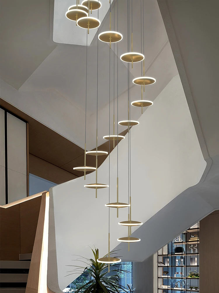 Nordic creative gold acrylic LED pendant light