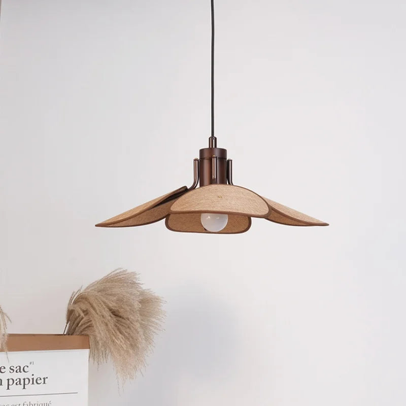 Minimalist wabi sabi style LED pendant light nordic design - vue 4 sur 23