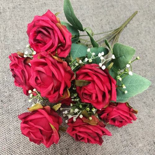 Silk rose bouquet for wedding and party decoration