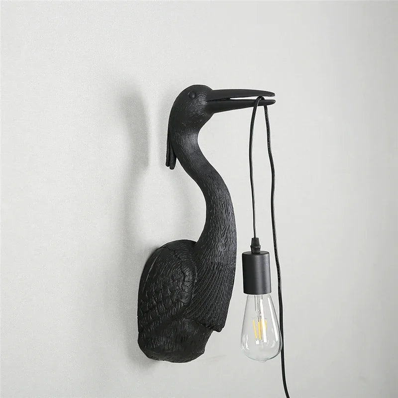 Modern nordic decorative small crane wall light - vue 9 sur 9