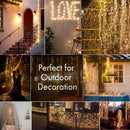 Waterproof solar string lights 300 LED 8 modes copper wire