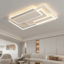 Minimalist geometric LED ceiling light rectangular and round