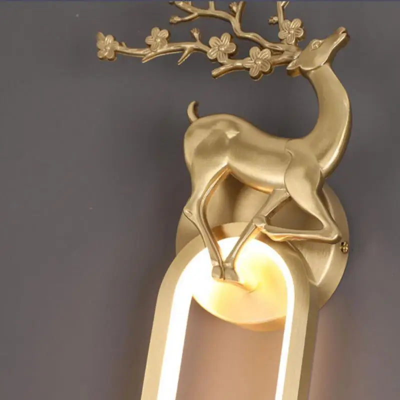 Chinese style copper wall light for indoor lighting - vue 6 sur 15