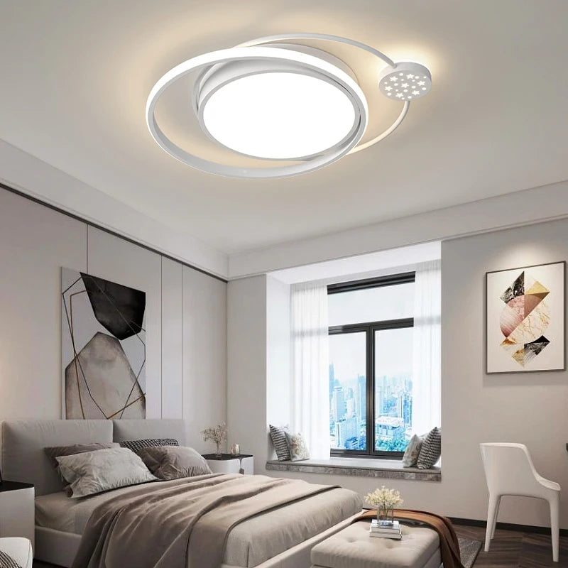 Modern minimalist LED ceiling light for decorative indoor home lighting - vue 3 sur 12