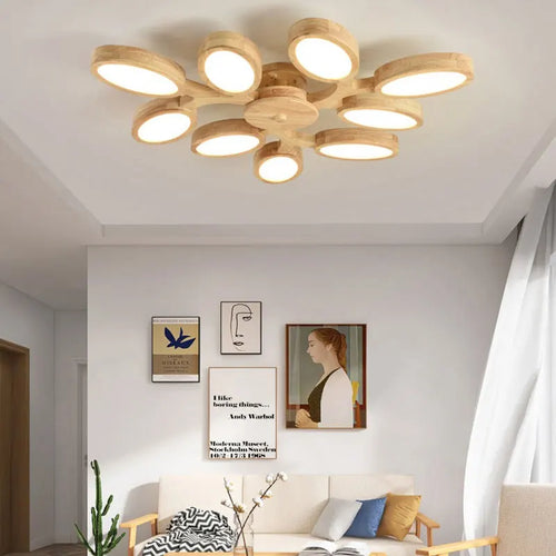 Modern LED chandelier with tree design for interior decor - vue 4 sur 9