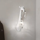 decorative LED resin and crystal giraffe wall light