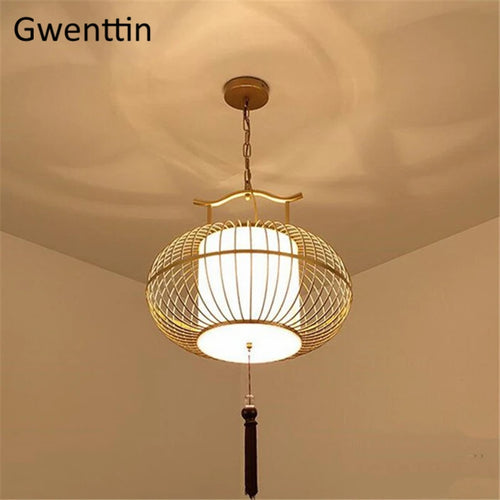Chinese style LED pendant light for modern interior decoration - vue 5 sur 8